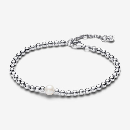 Treated Freshwater Cultured Pearl & Beads Bracelet Sterling silver