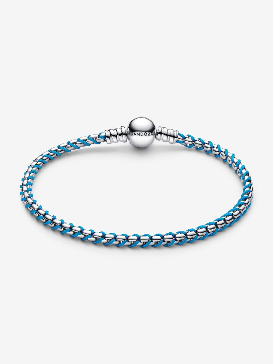 Blue Cord Snake Chain Bracelet