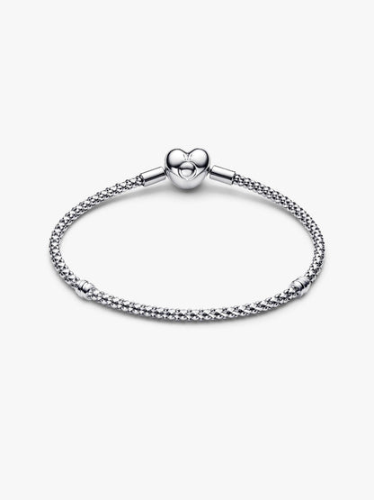Heart Clasp Studded Chain Bracelet