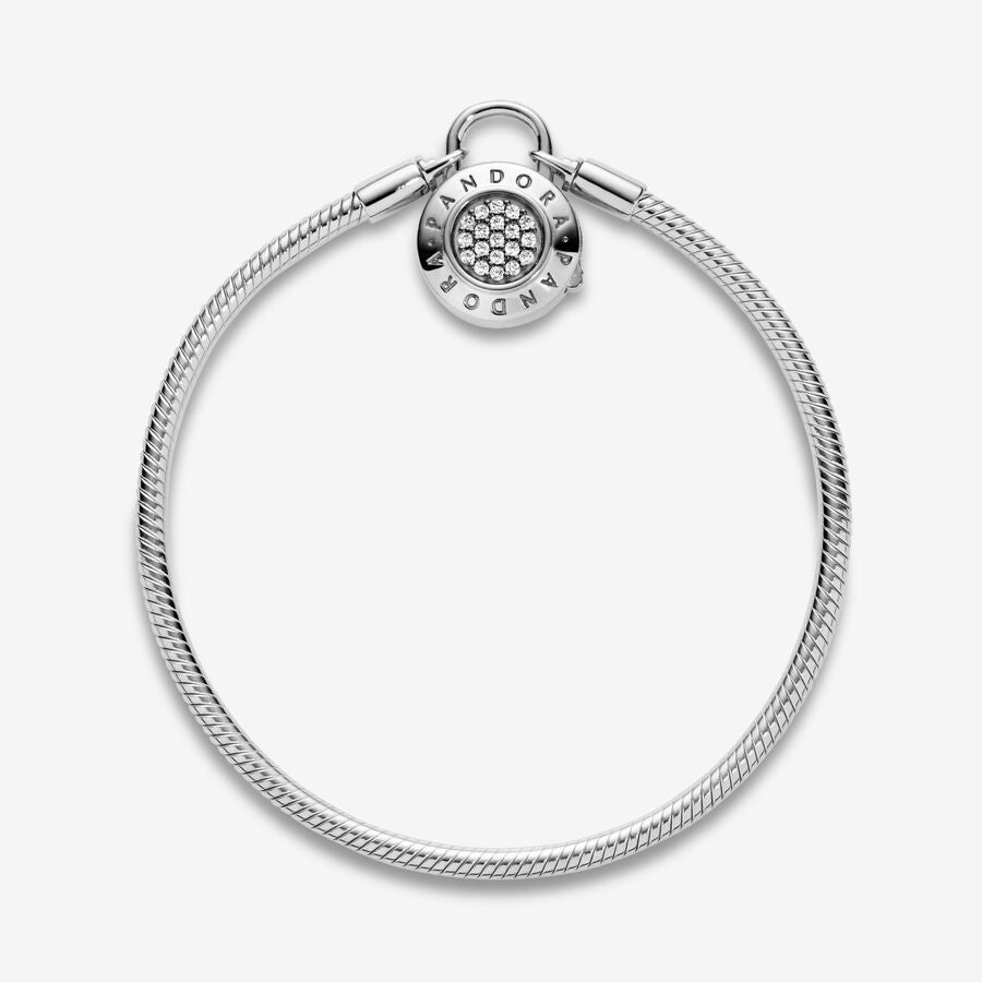 Smooth Signature Bracelet with Padlock Clasp