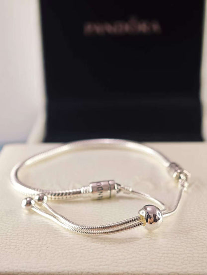 Moments Snake Chain Slider Bracelet