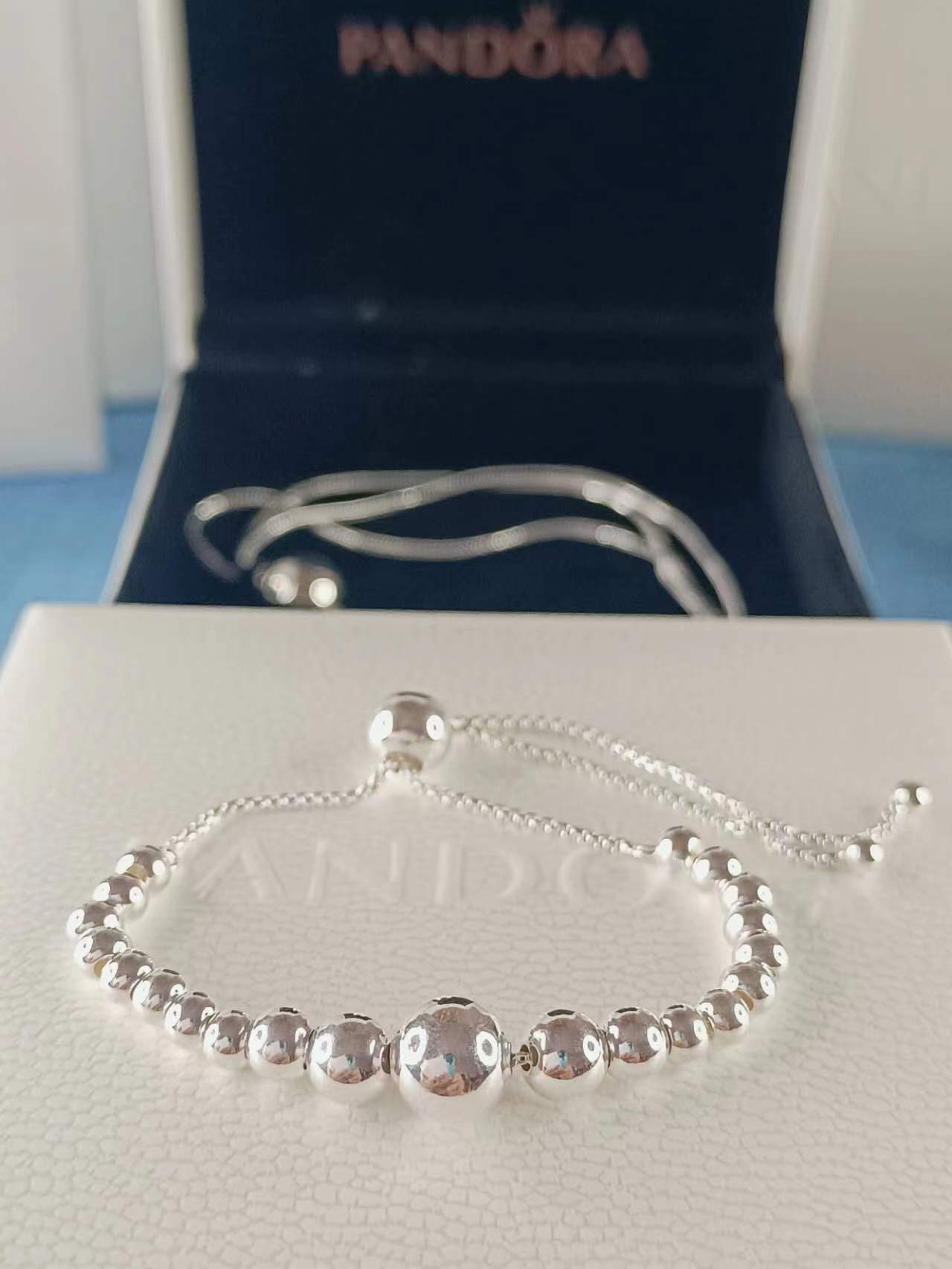 String of Beads Sliding Bracelet