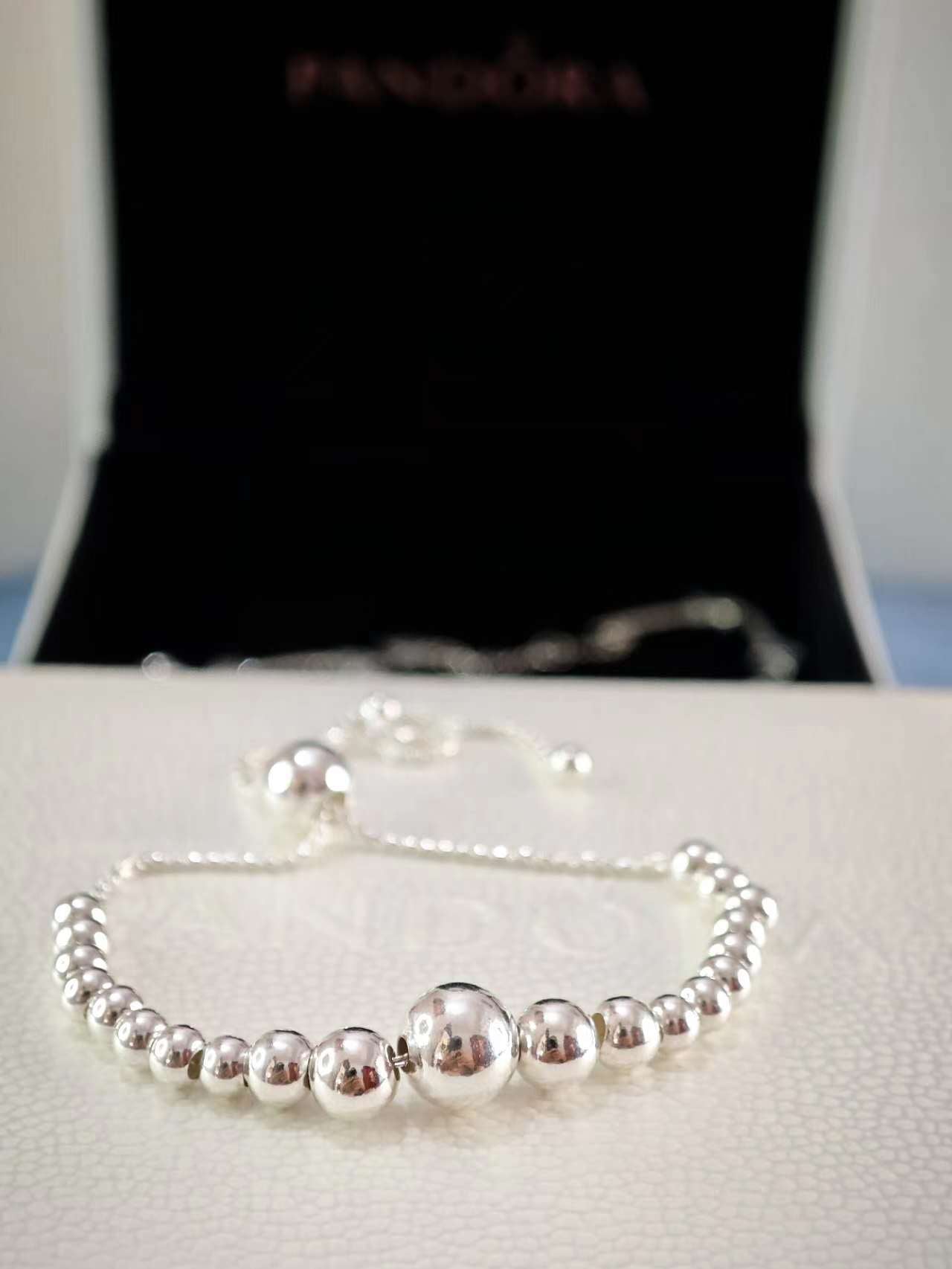 String of Beads Sliding Bracelet