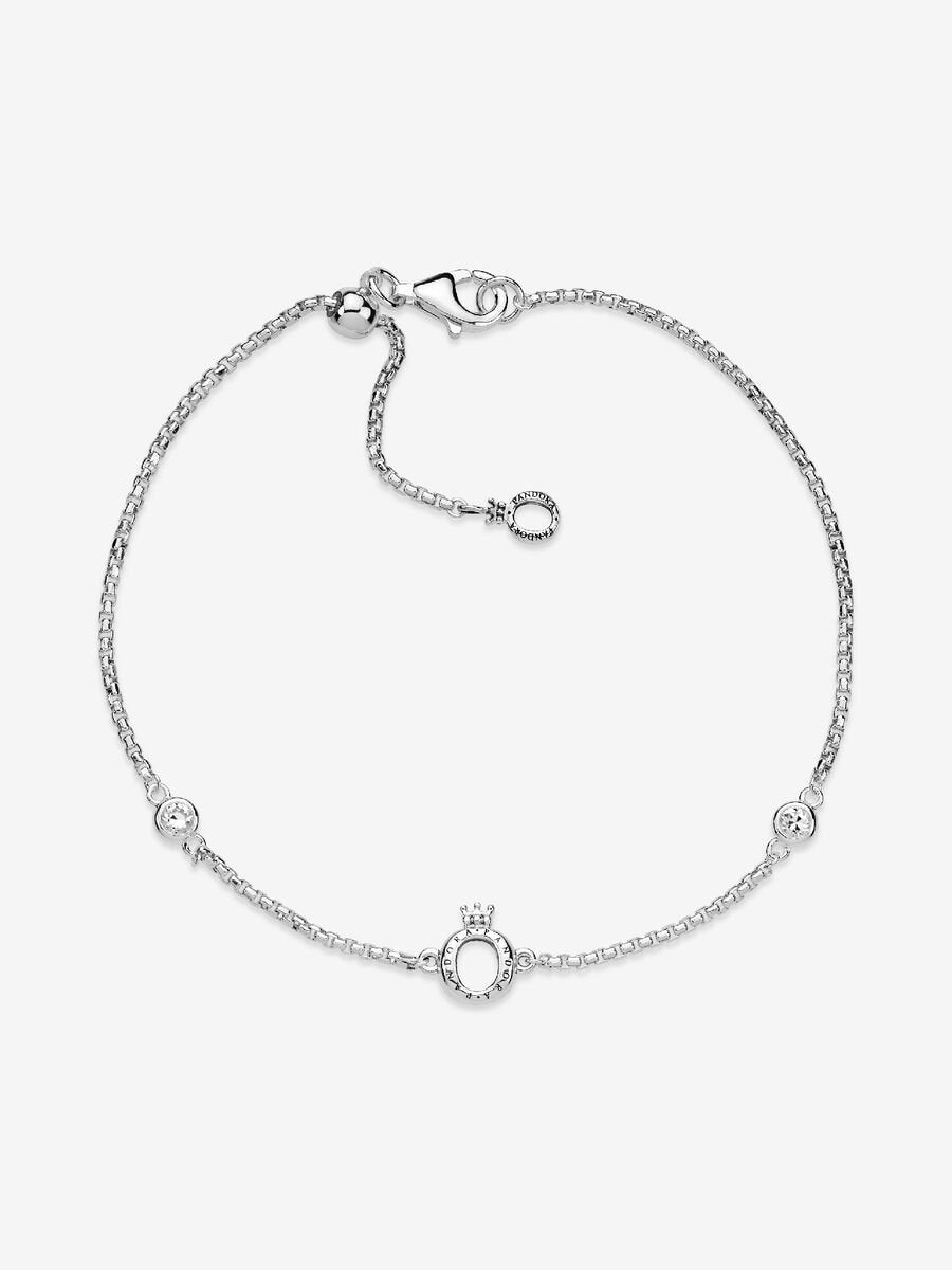 Sparkling Crown O Chain Bracelet