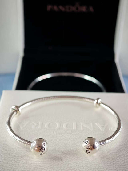 Moments Snake Chain Style Open Bangle Sterling silver
