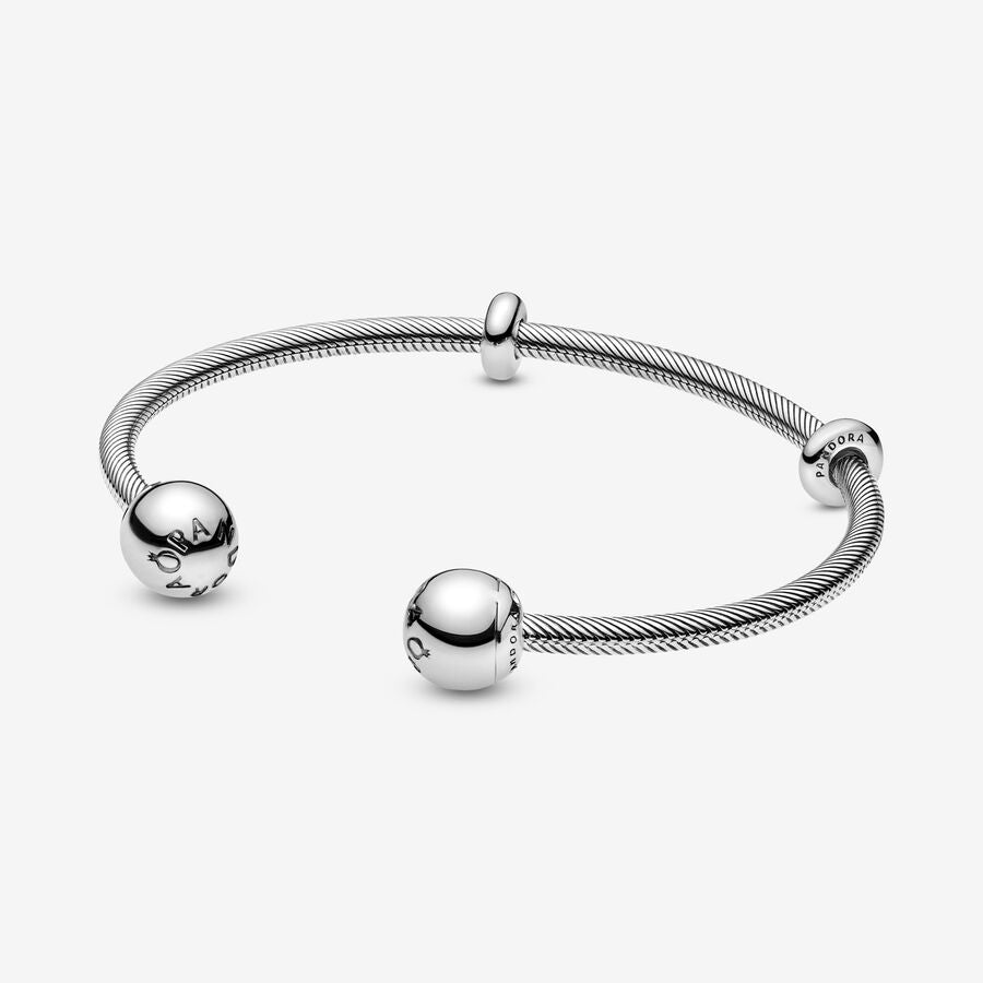 Moments Snake Chain Style Open Bangle Sterling silver