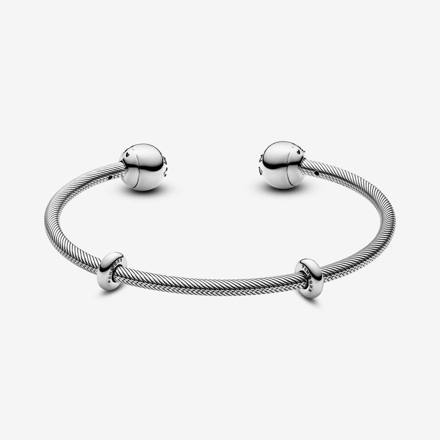 Moments Snake Chain Style Open Bangle Sterling silver