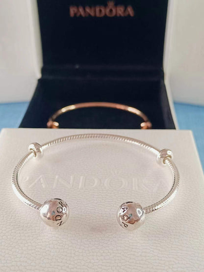 Moments Snake Chain Style Open Bangle Sterling silver