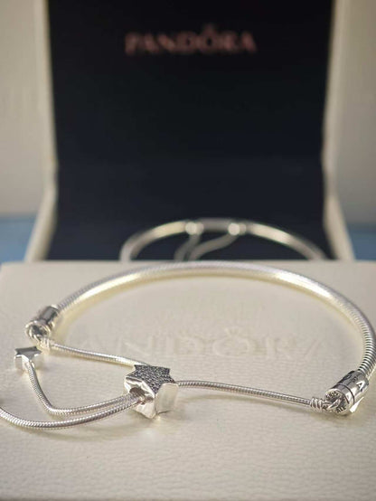 Pave Star Sliding Bolo Bracelet