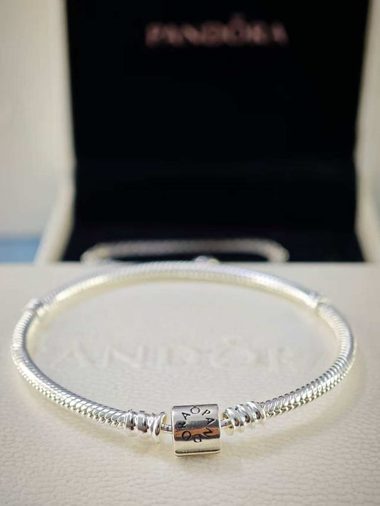 Moments Barrel Clasp Snake Chain Bracelet Sterling silver