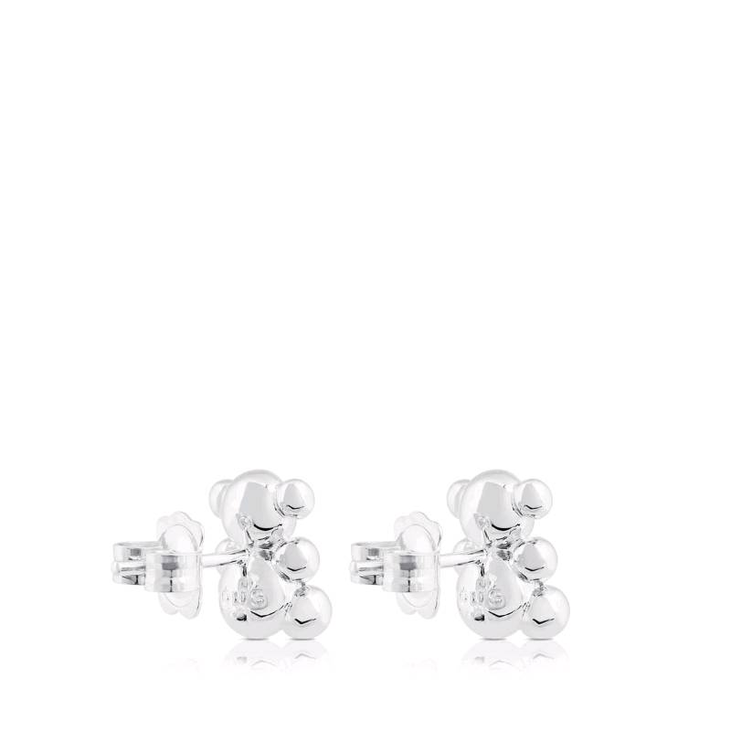 Silver Bubble Bear Earrings