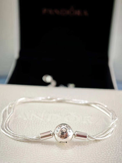Moments Multi Snake Chain Bracelet Silver