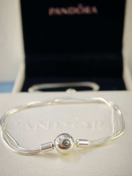Moments Multi Snake Chain Bracelet Silver