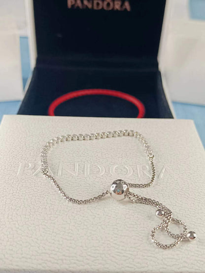 Sparkling Slider Tennis Bracelet Sterling silver Adjustable