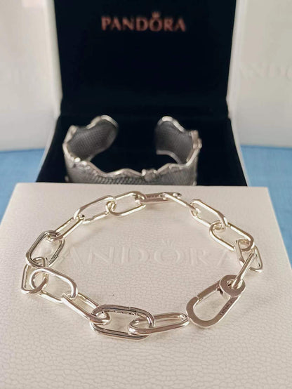ME Medium-Link Chain Bracelet Sterling silver