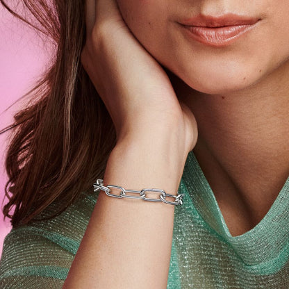 ME Medium-Link Chain Bracelet Sterling silver