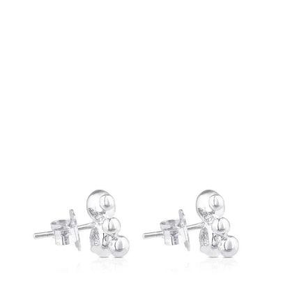 Silver Bubble Bear Earrings