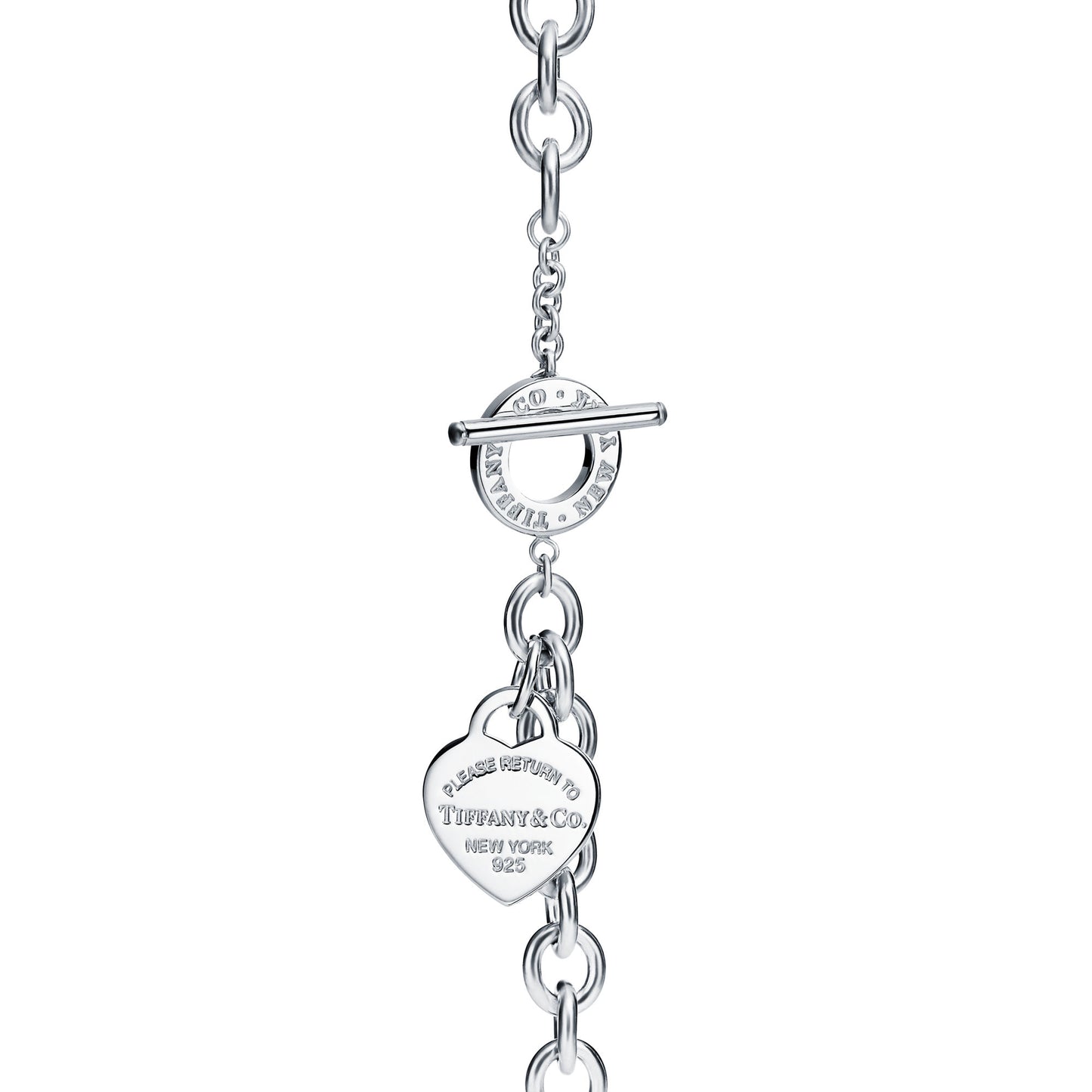 Heart Tag Toggle Bracelet in Silver