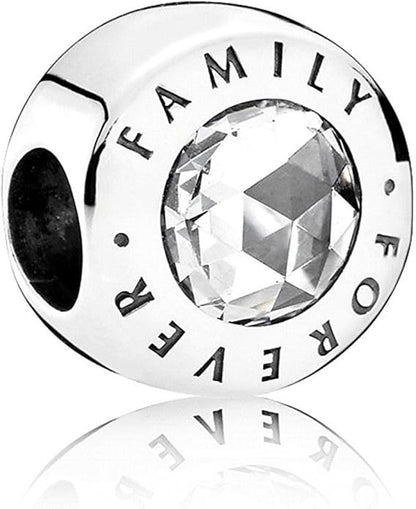 Family Forever Charm with Large Zirconia