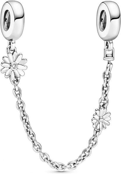 Daisy Flower Safety Chain Charm