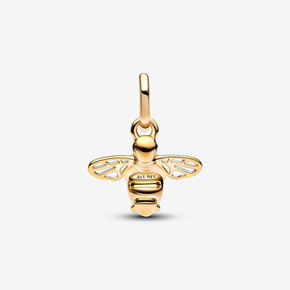 Gold Sparkling Bee Dangle Charm