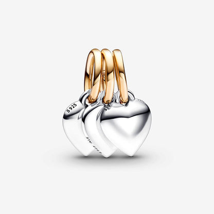 Two-tone Splittable Friendship Triple Dangle Charm