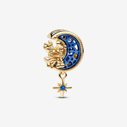 Mickey Mouse & Minnie Mouse Crescent Moon Charm