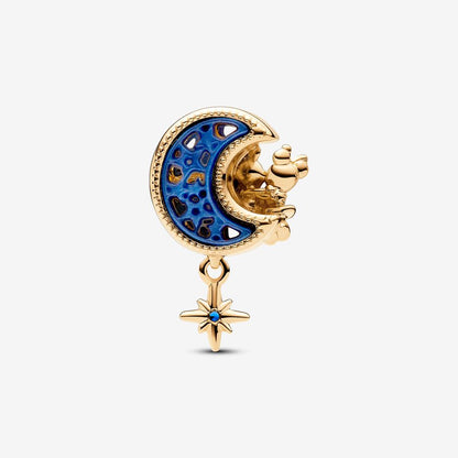 Mickey Mouse & Minnie Mouse Crescent Moon Charm