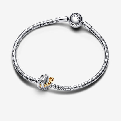 Two-tone Stepmom Entwined Hearts Charm