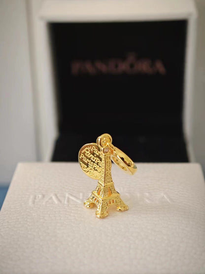 Moments Paris Eiffel Tower Dangle Charm Gold-plated