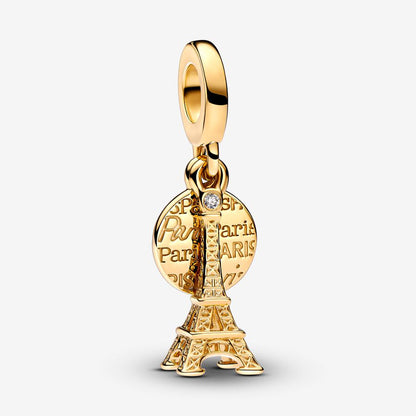 Moments Paris Eiffel Tower Dangle Charm Gold-plated