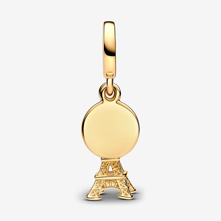 Moments Paris Eiffel Tower Dangle Charm Gold-plated