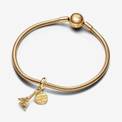 Moments Paris Eiffel Tower Dangle Charm Gold-plated