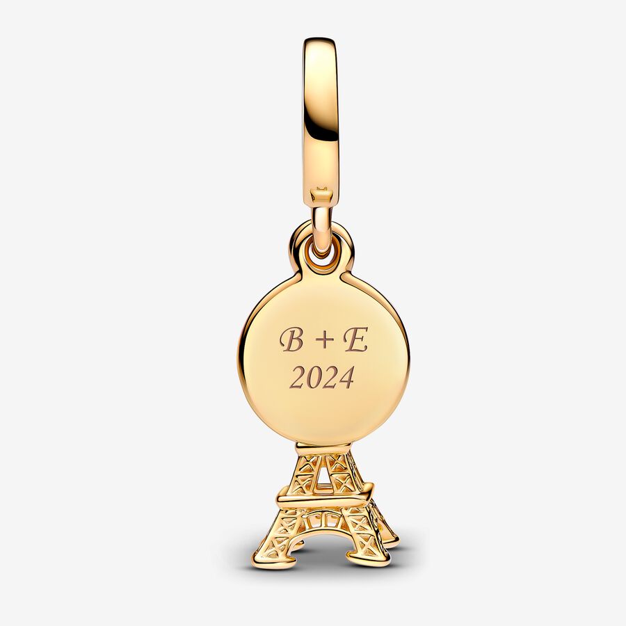 Moments Paris Eiffel Tower Dangle Charm Gold-plated