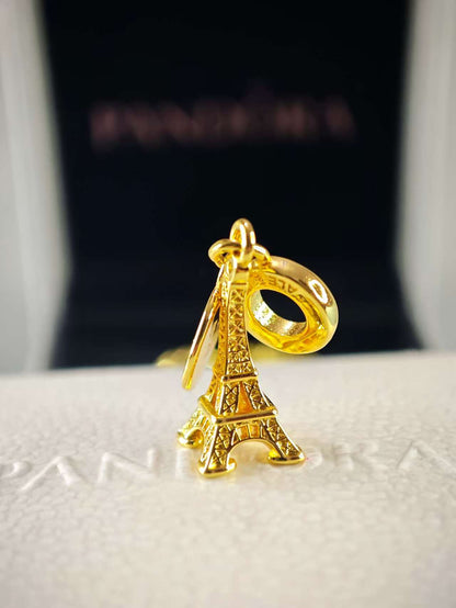 Moments Paris Eiffel Tower Dangle Charm Gold-plated