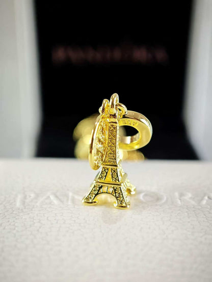 Moments Paris Eiffel Tower Dangle Charm Gold-plated