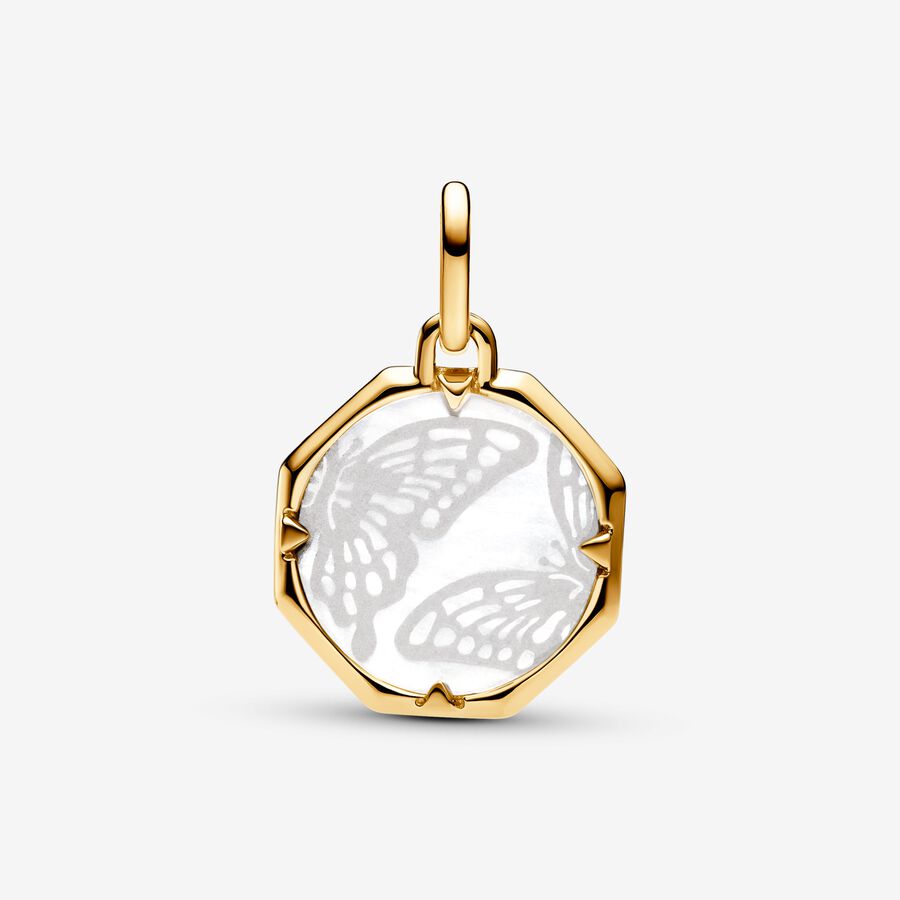 ME Pearlescent Butterfly Medallion Charm