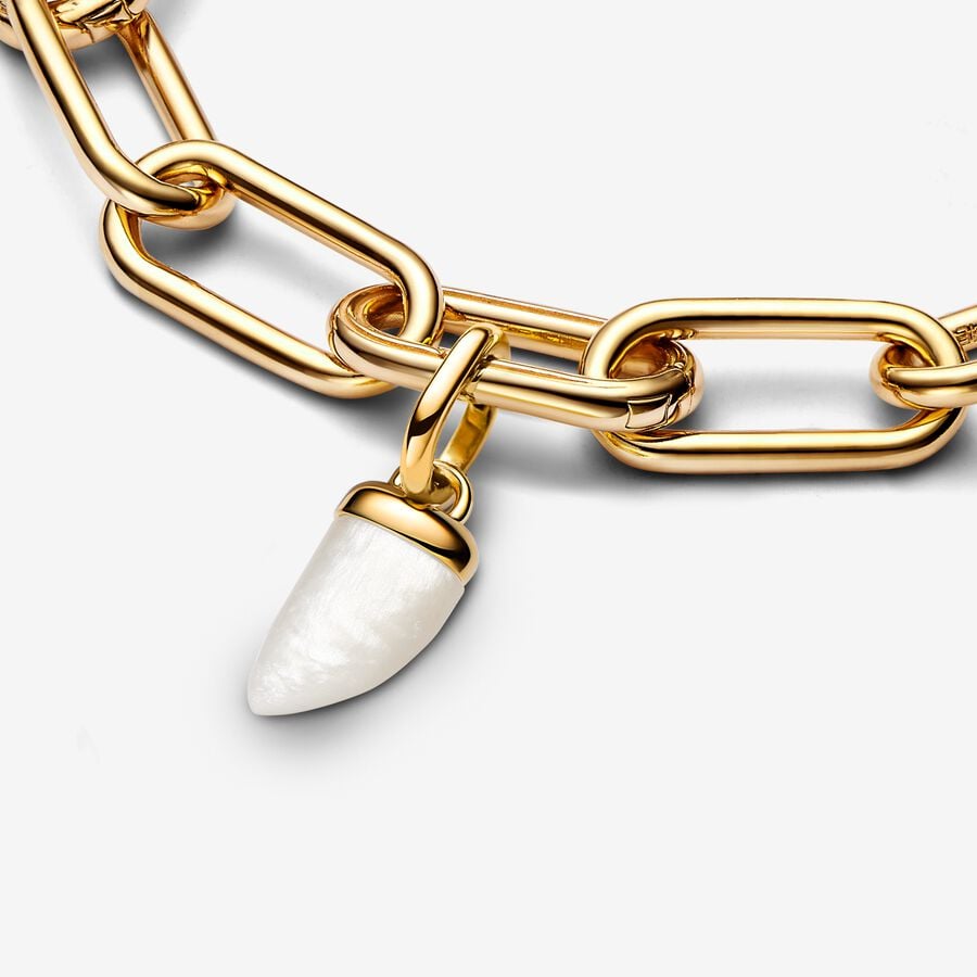 Gold-Plated ME Shark Tooth Mini Dangle Charm