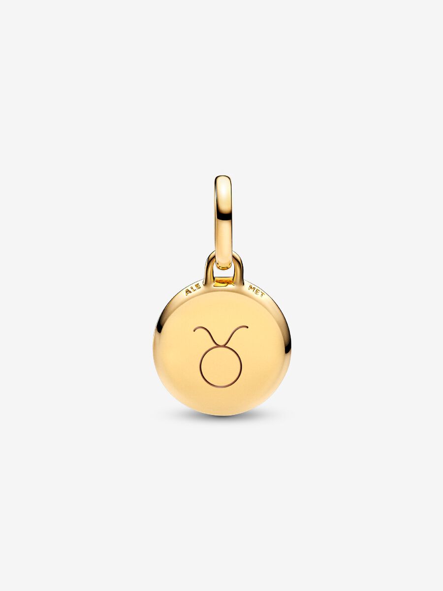 Green Engravable Mini Medallion Charm Gold Plating