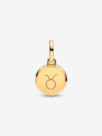 Green Engravable Mini Medallion Charm Gold Plating