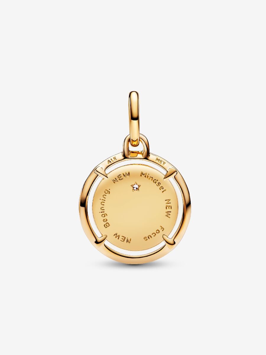 Scarab Beetle Medallion Charm Gold Plating