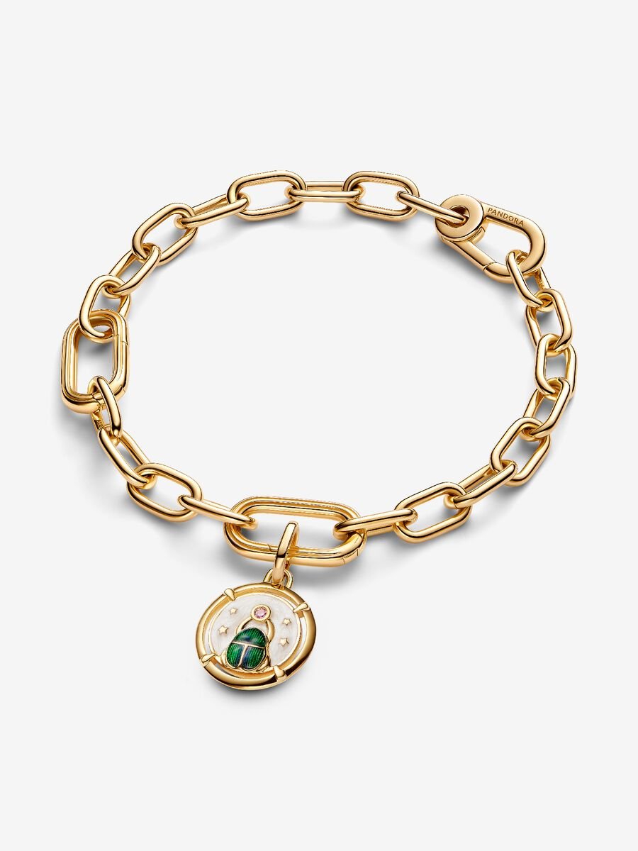 Scarab Beetle Medallion Charm Gold Plating