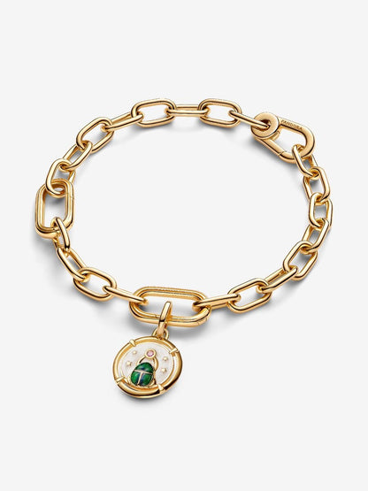 Scarab Beetle Medallion Charm Gold Plating