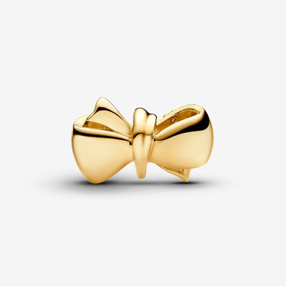Gold-Plated Sparkling Bow Charm
