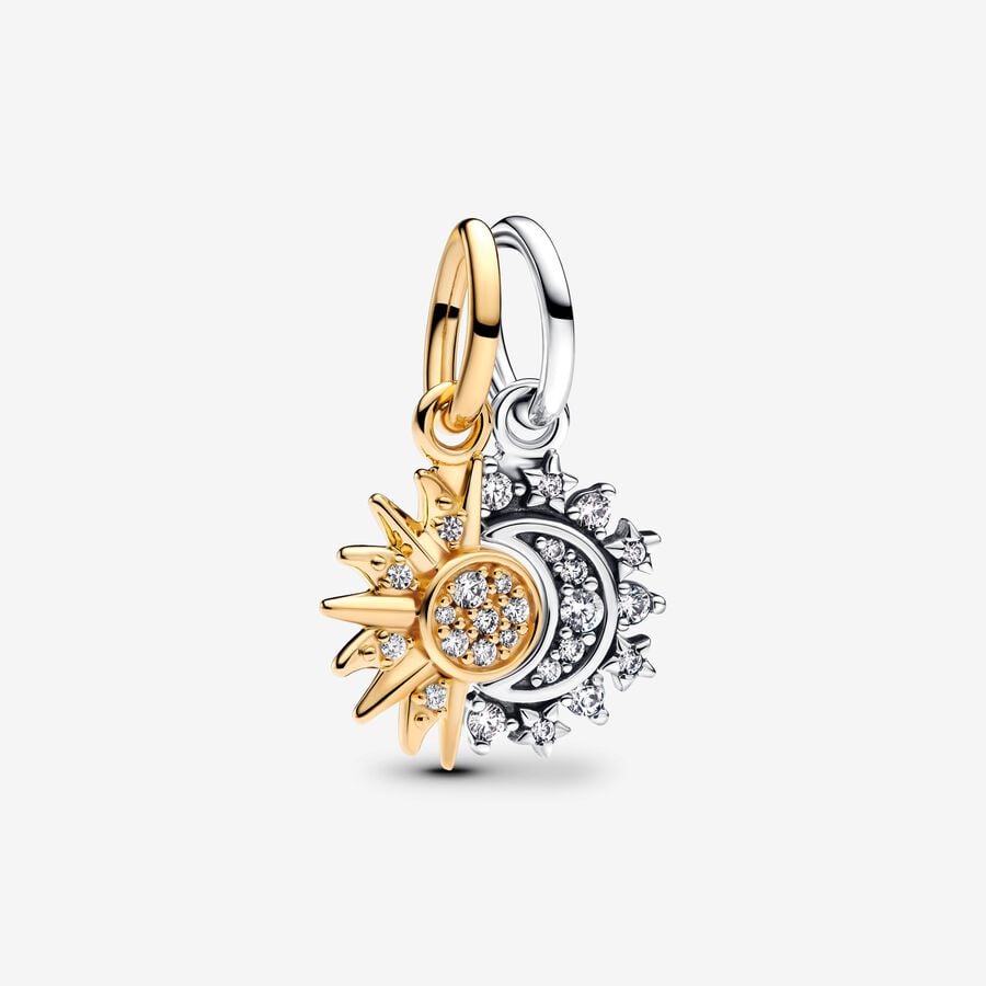 Splittable Sun and Moon Dangle Charm