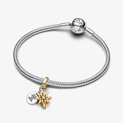 Engravable North Star Lab-grown Diamond Dangle Charm