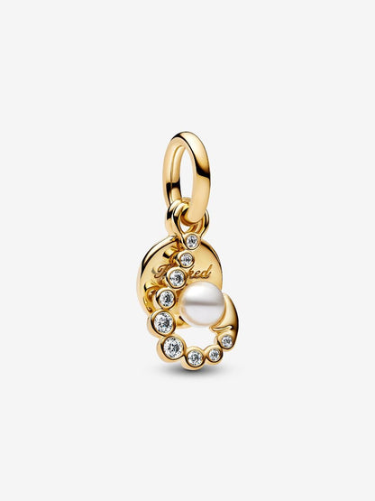 Hook Double Dangle Charm Gold Plating