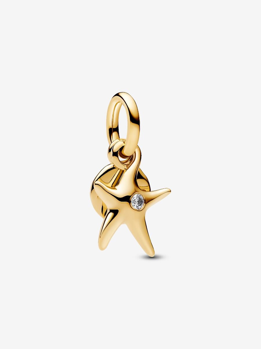 Starfish Double Dangle Charm Gold Plating