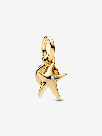 Starfish Double Dangle Charm Gold Plating
