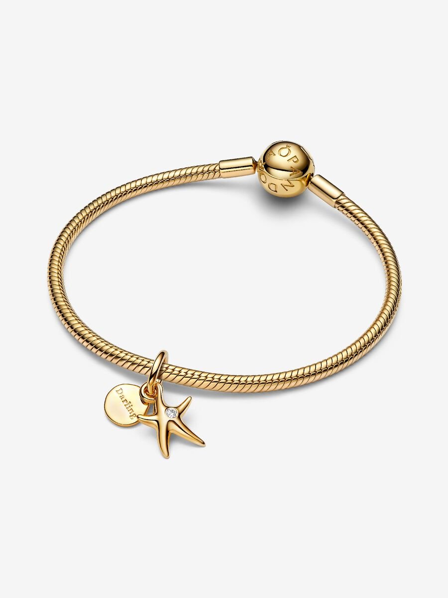 Starfish Double Dangle Charm Gold Plating